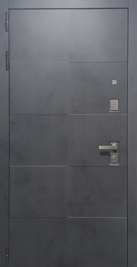 Стальная дверь с отделкой панелями МДФ цвета графит Стальная дверь с отделкой панелями МДФ цвета графит