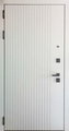 Стальная дверь с окрашенными панелями МДФ белого цвета